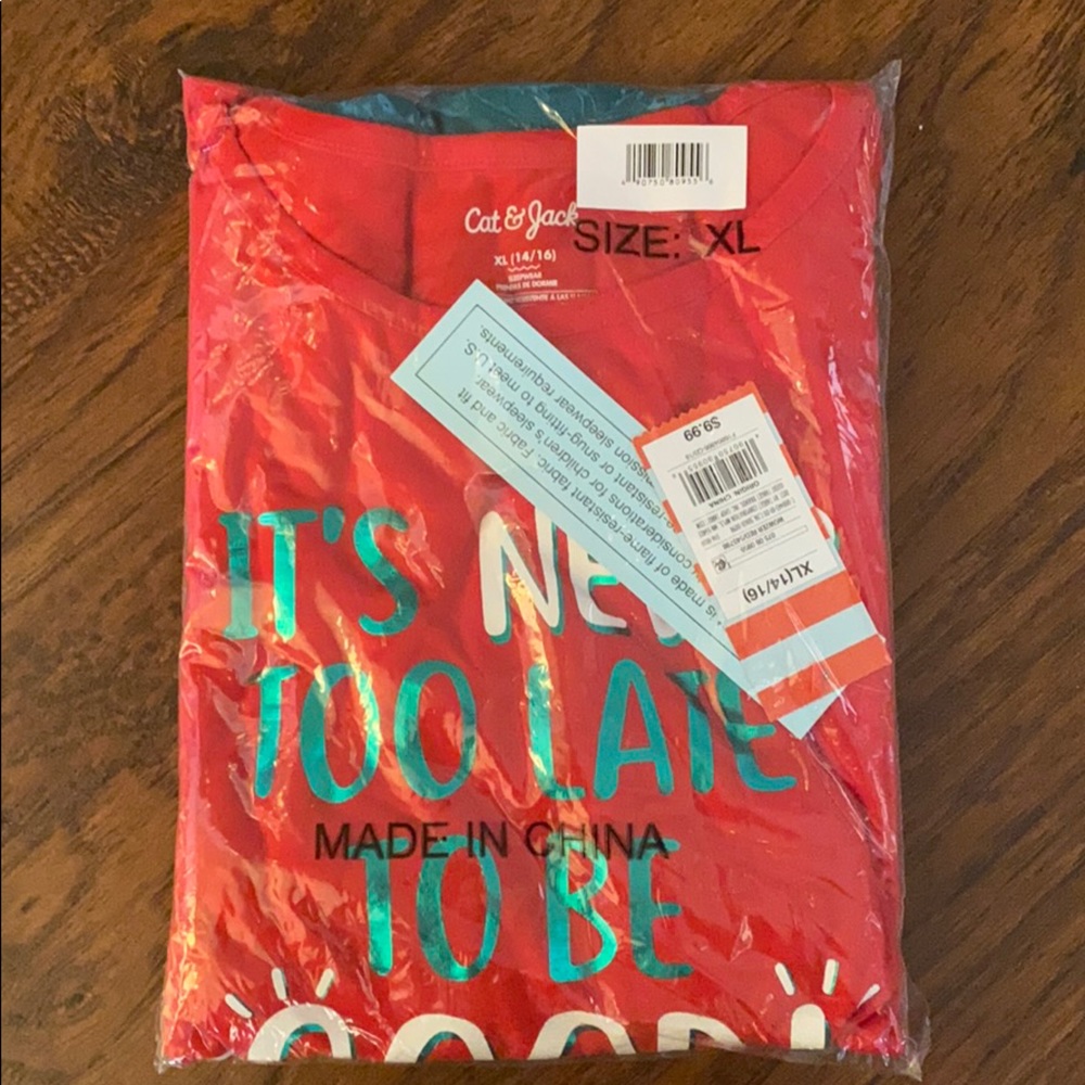 Cat & Jack XL (14/16) Holiday pajamas